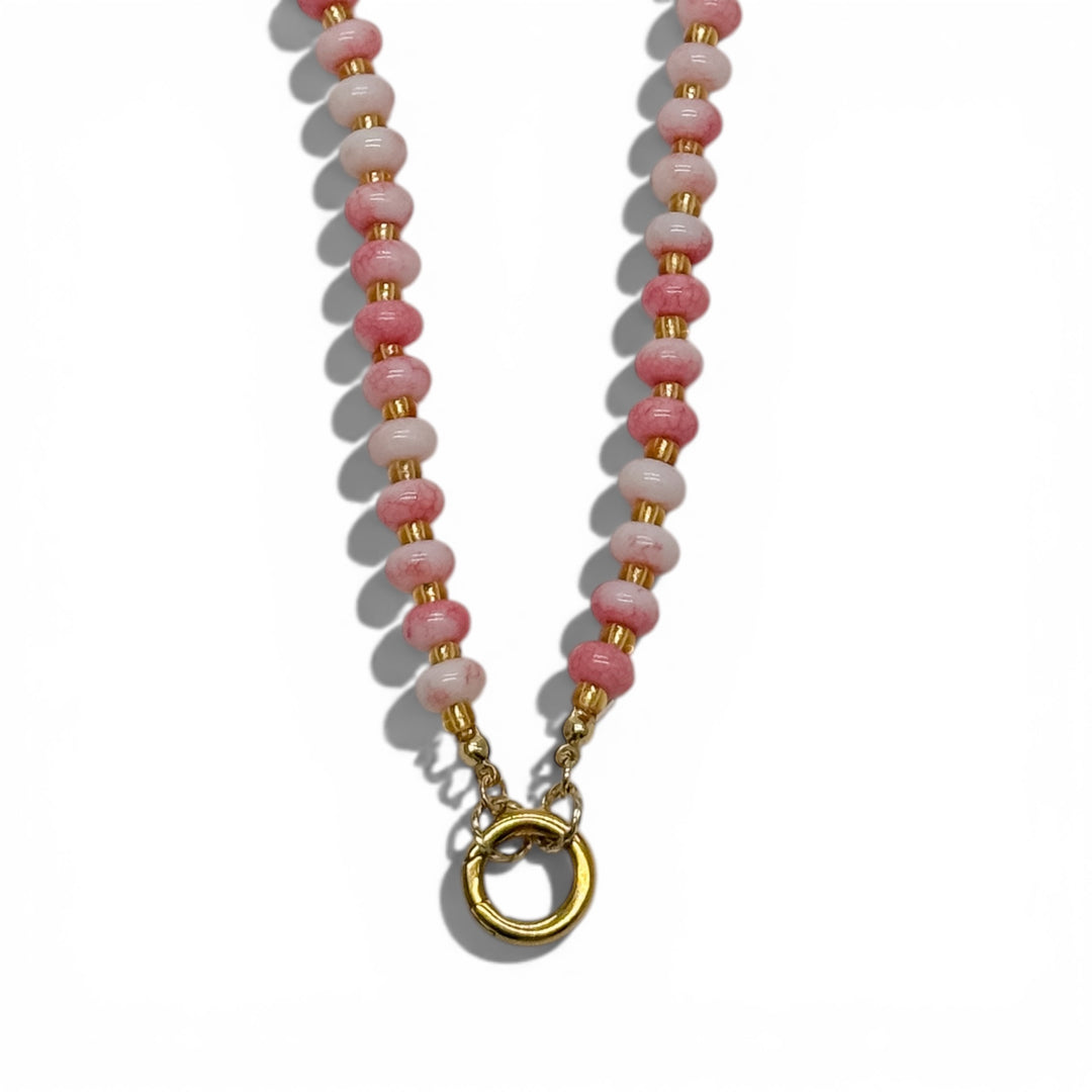 Magnolia Pink Stone Necklace