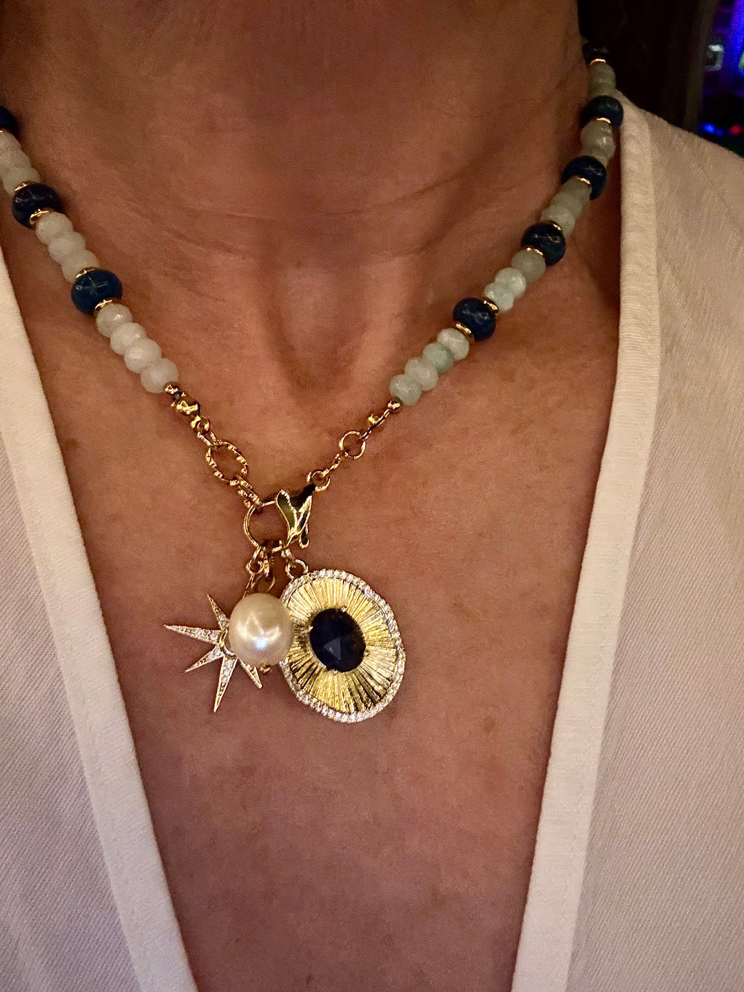 Azure Bead Chain