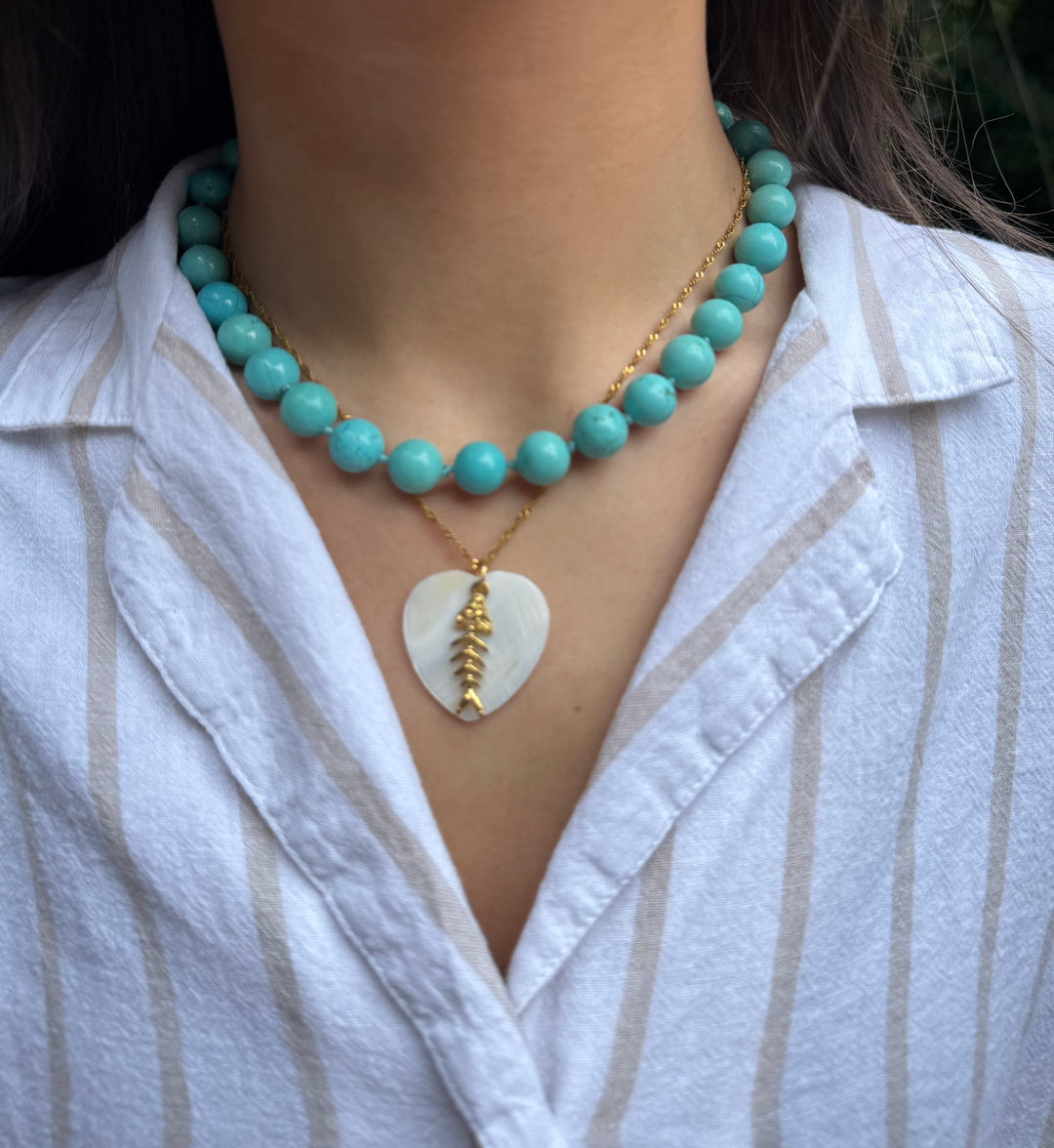 Palm Bead Necklace