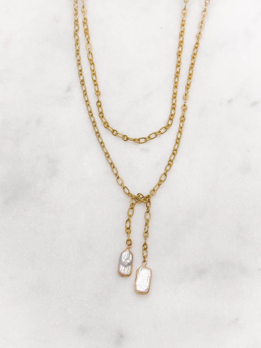 Rectangle Baroque Pearl Wrap
