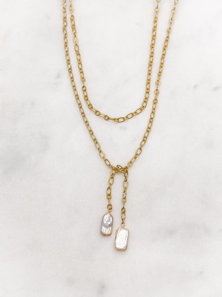 Rectangle Baroque Pearl Wrap
