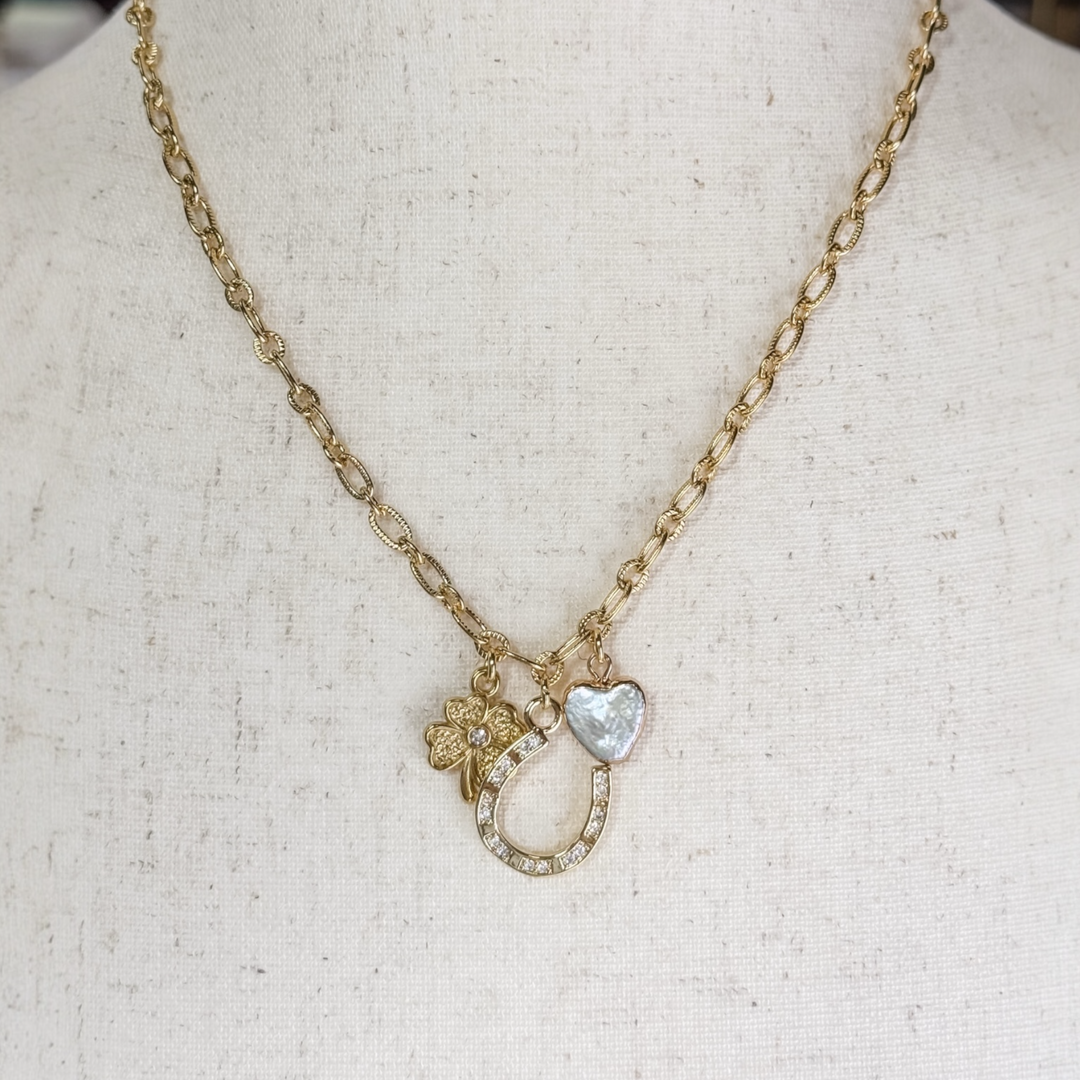 Clover Wish Charm Necklace