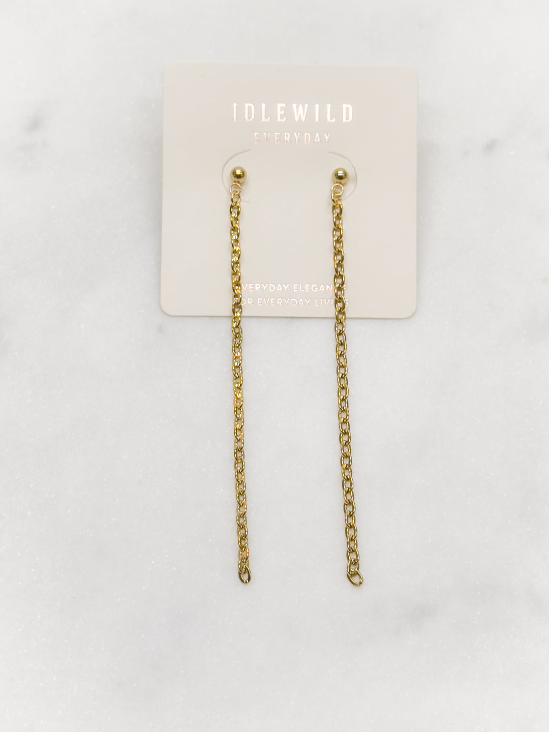 Sleek Cable Chain Duster Earrings