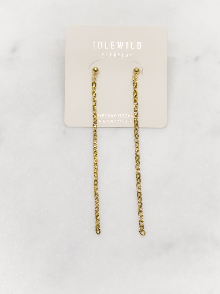 Sleek Cable Chain Duster Earrings
