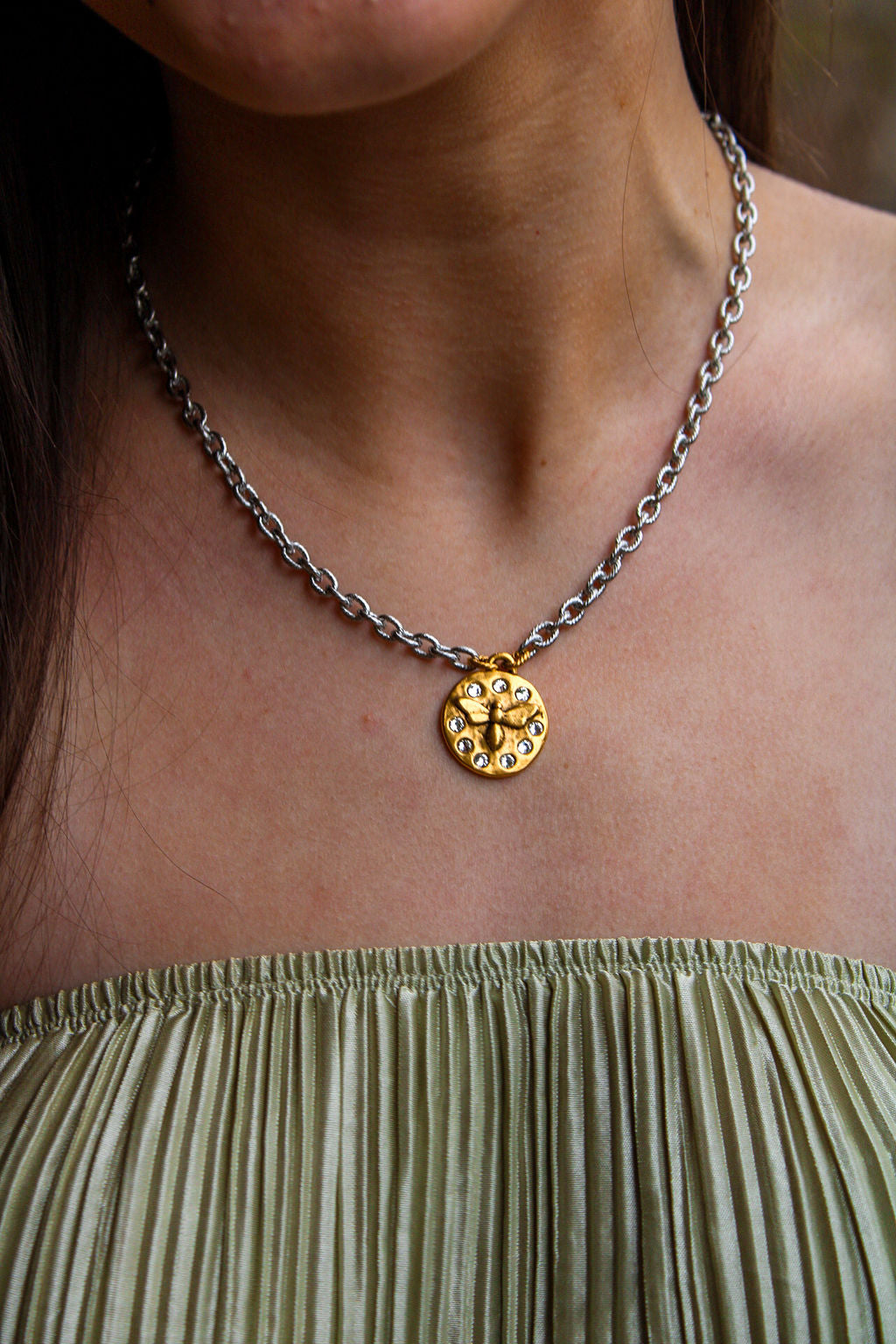 Bee You Necklace in Mixed Metals