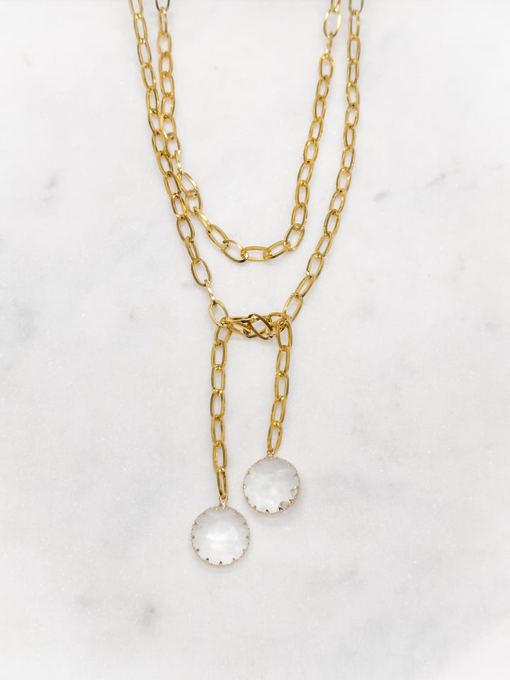 Crystal Gem Wrap Necklace
