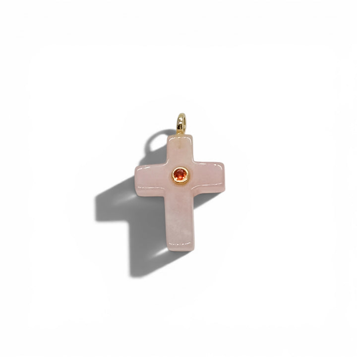 Rose Quartz Cross Pendant