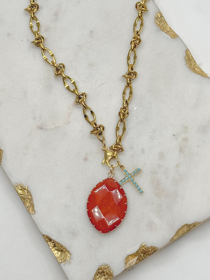 Seaside Cross Charm