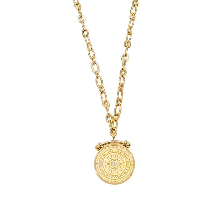 Greek Sun Coin Necklace