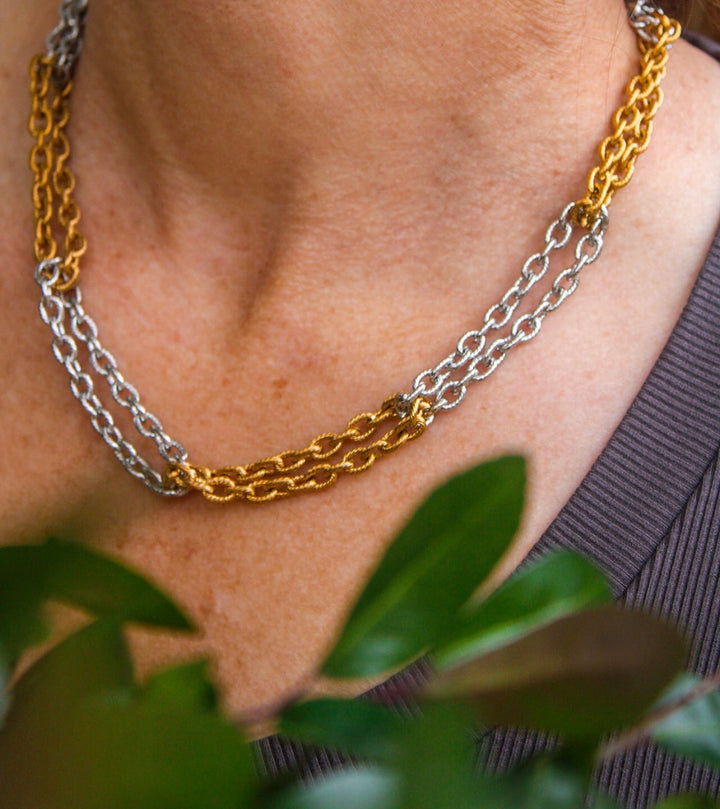 Fierce Mixed Metal Chain Necklace
