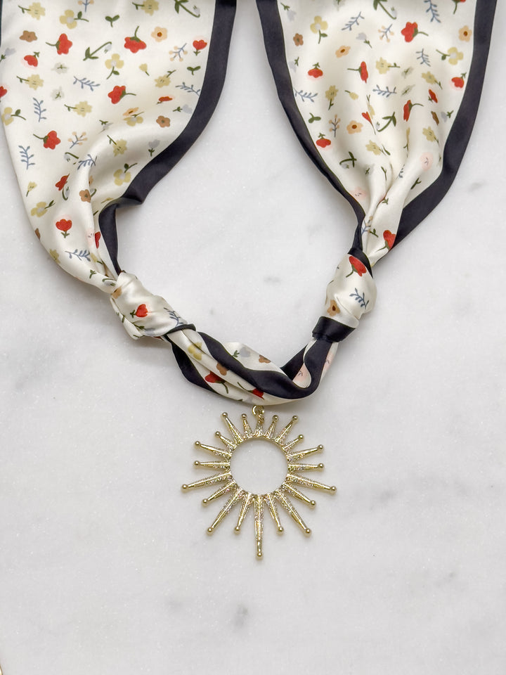 Poppy Scarf---click to choose your pendant