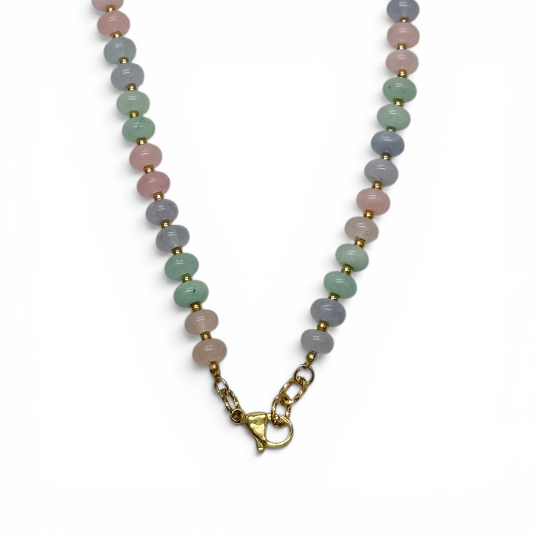 Blush and Mint Stone Beads