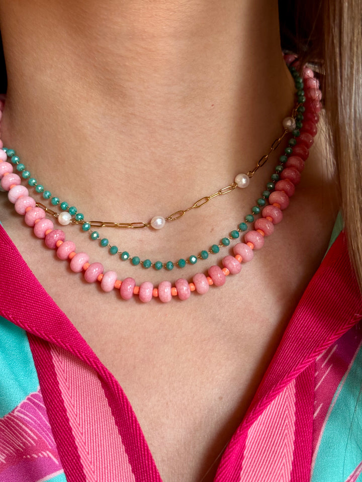 Cameron Pearl Station Necklace