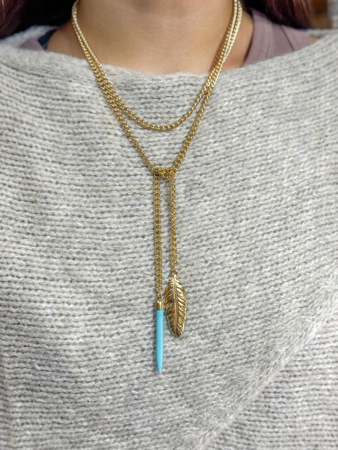 Feather Wrap Necklace