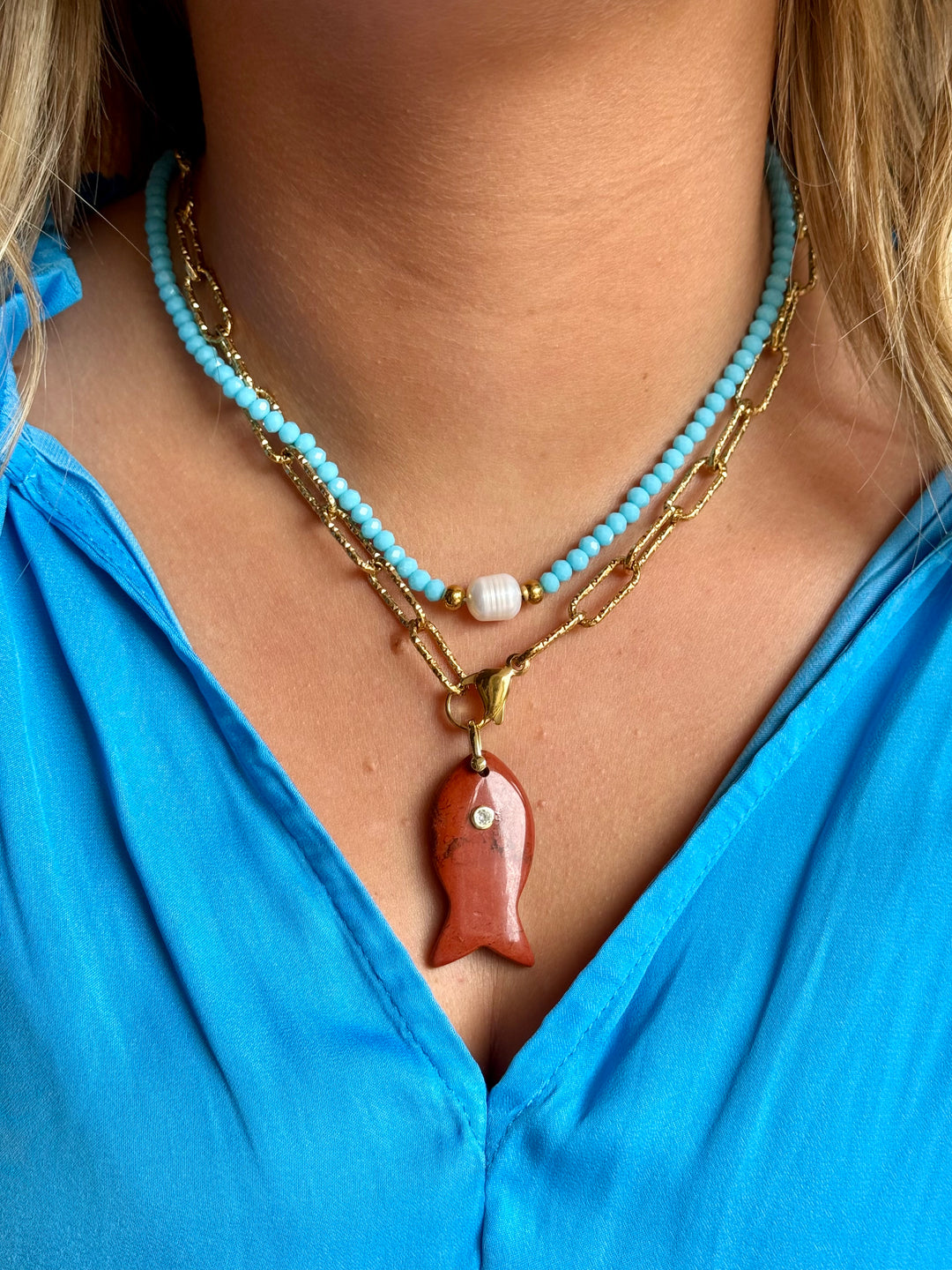 Pearl Pop Crystal Layering Necklace