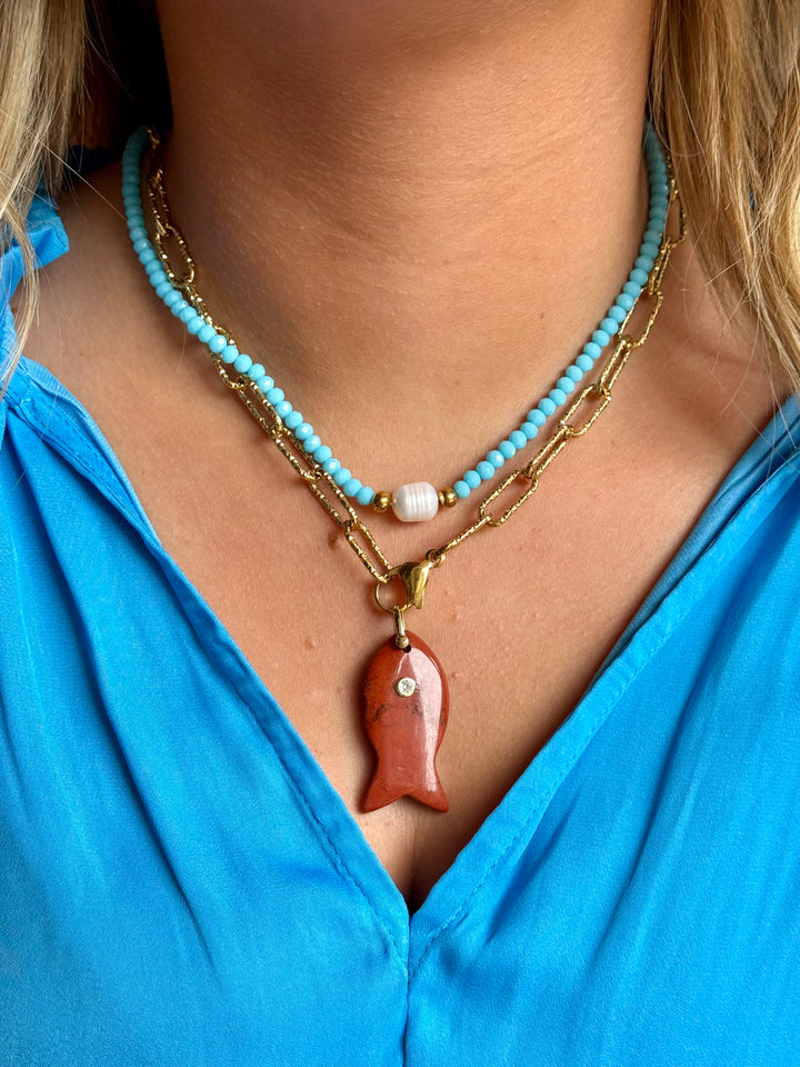 Pearl Pop Crystal Layering Necklace
