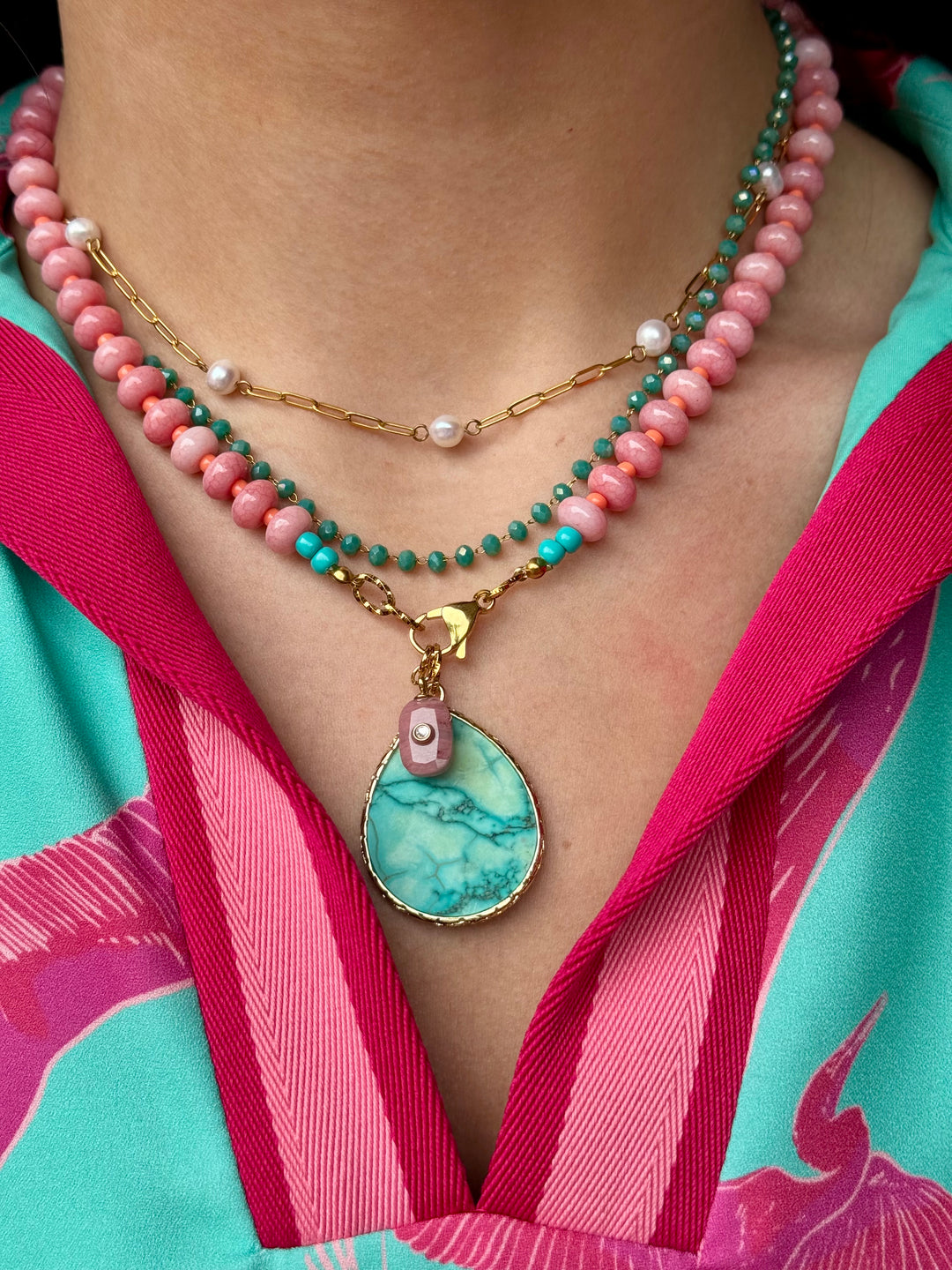 Cameron Pearl Station Necklace