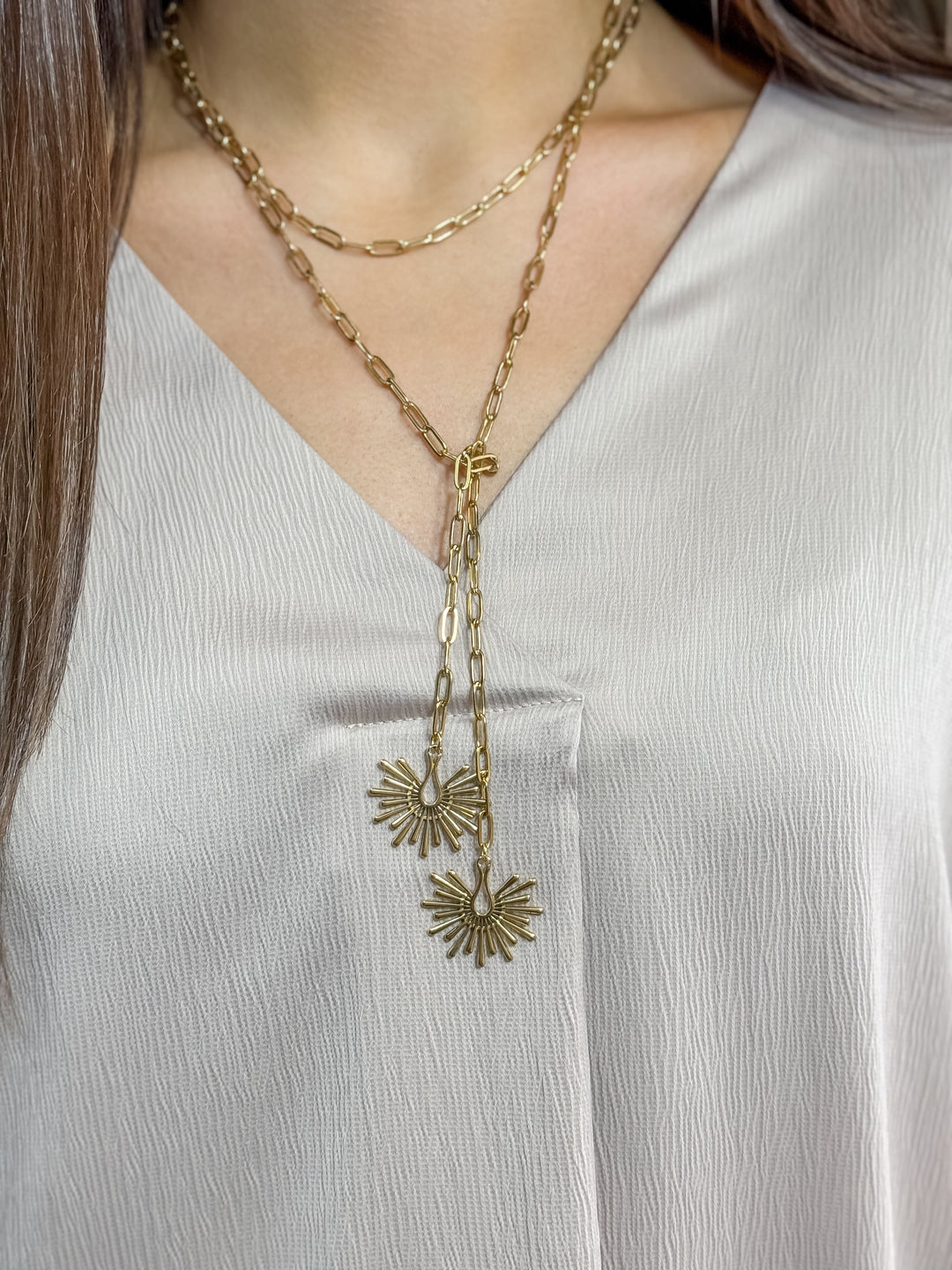 Sun Ray Wrap Necklace