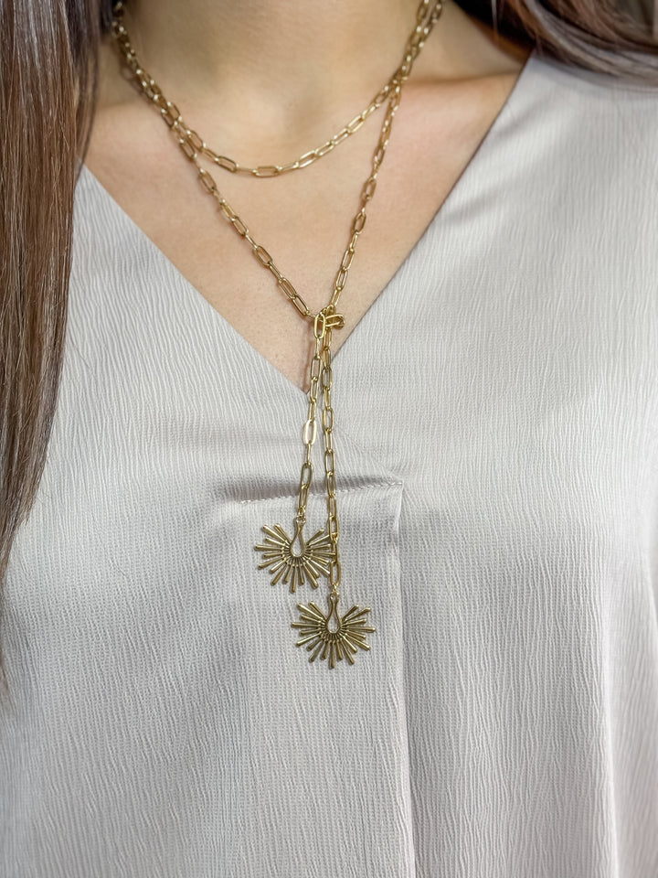 Sun Ray Wrap Necklace
