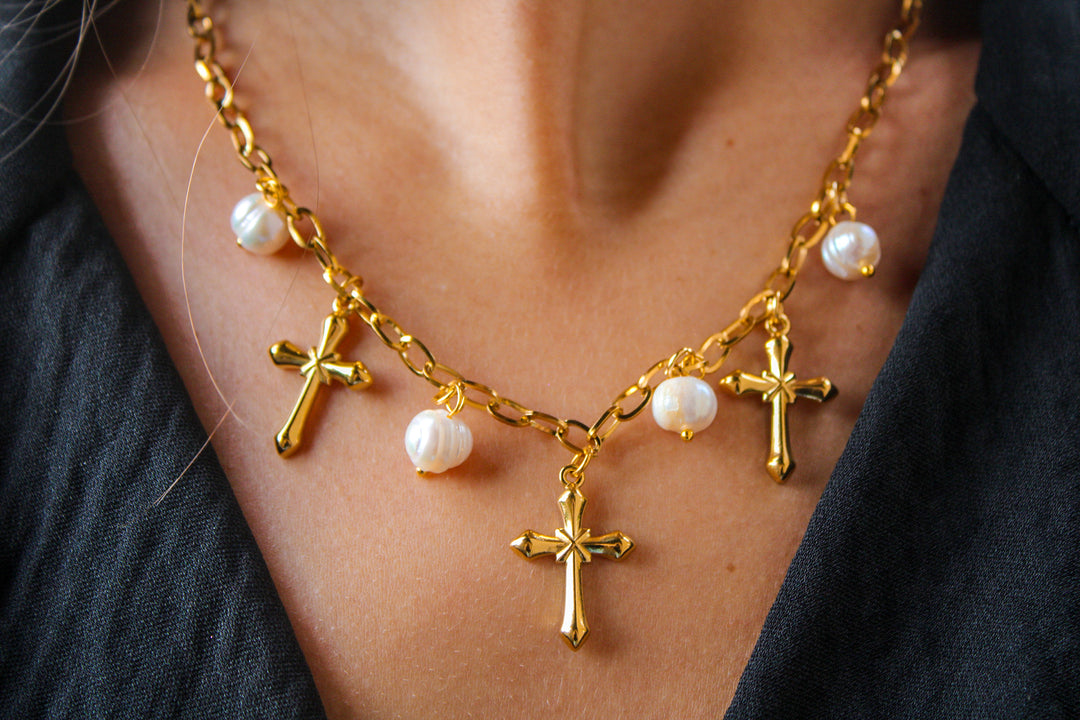 Promise Cross Charm Necklace