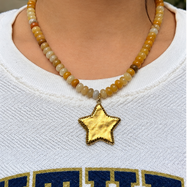 Solara Beaded Star Necklace