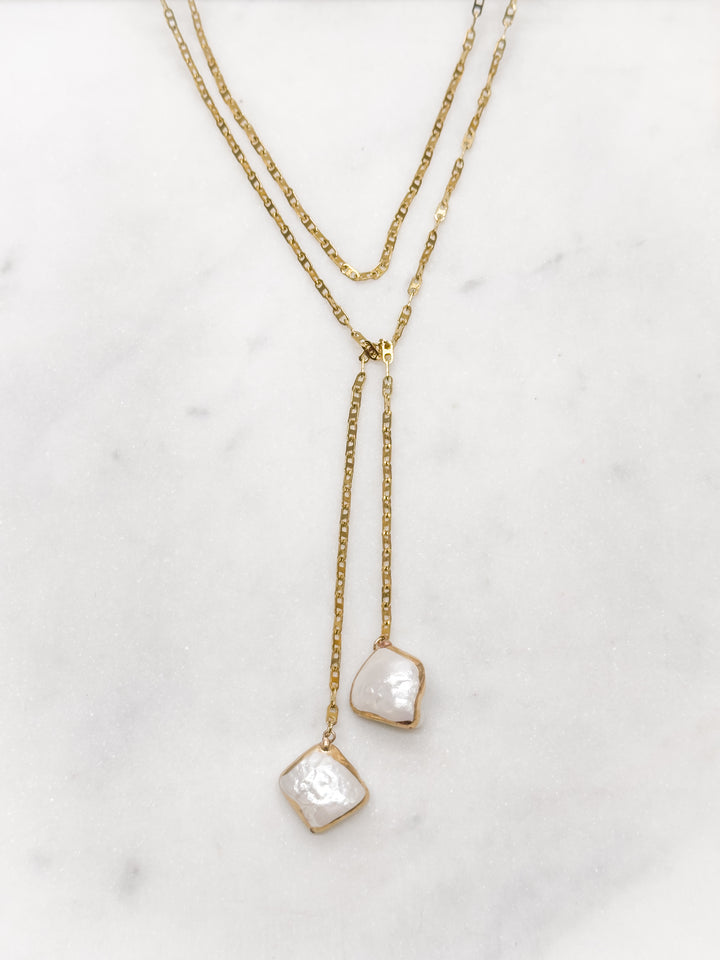 Chunky Baroque Pearl Wrap Necklace