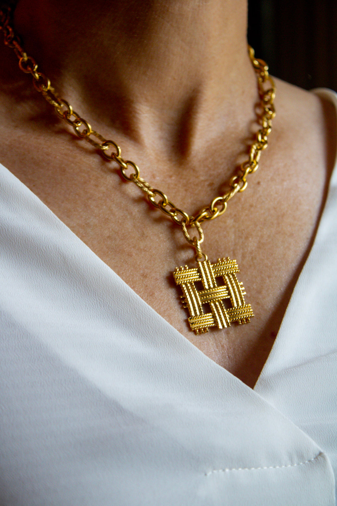 Houndstooth Necklace