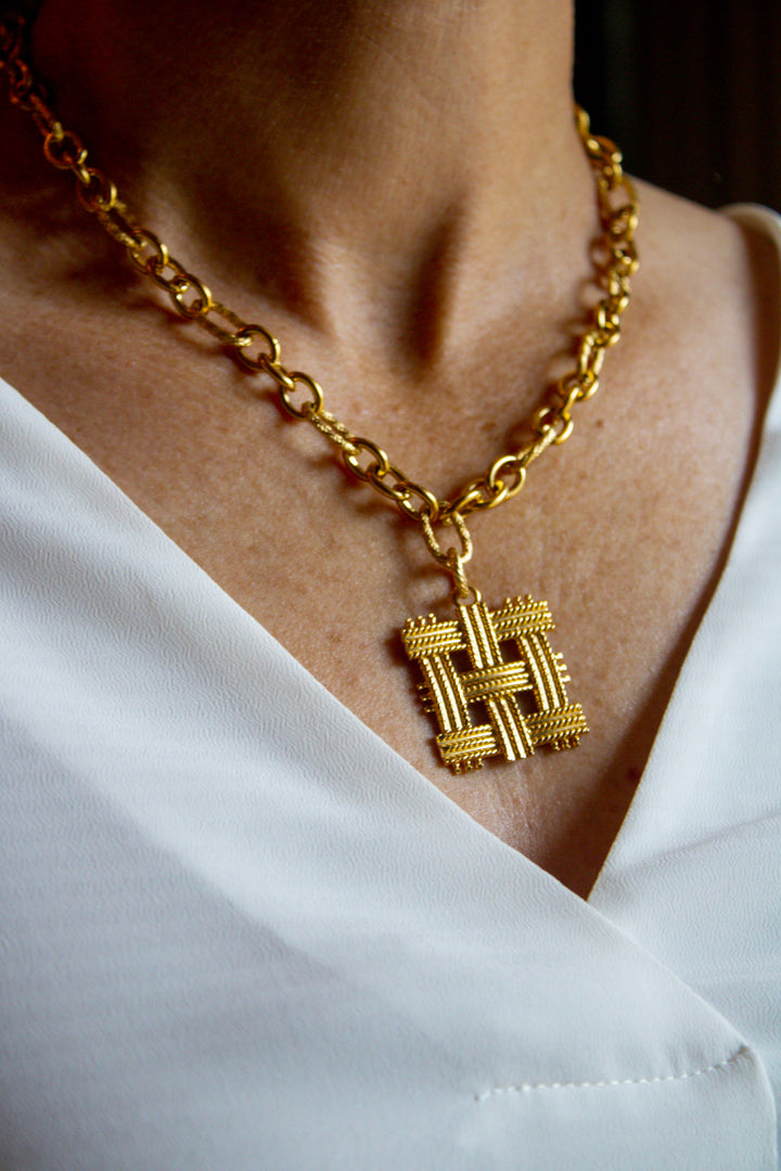 Houndstooth Necklace