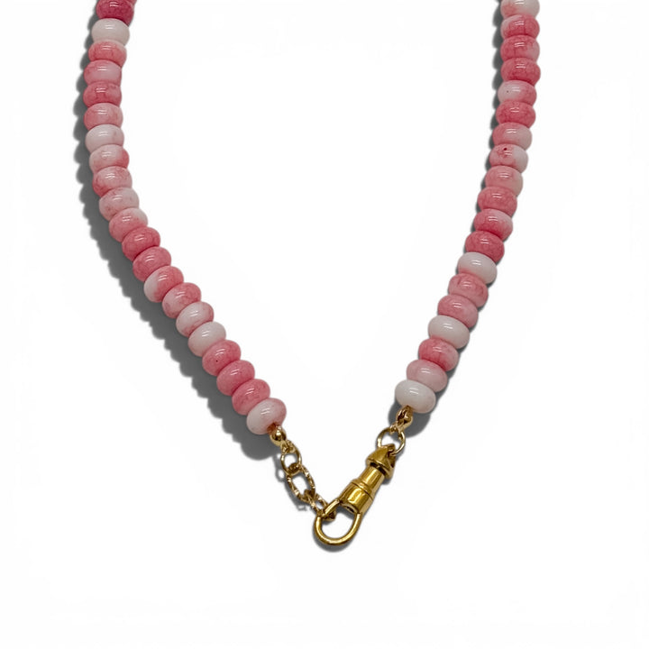 Strawberries and Cream Stone Necklace
