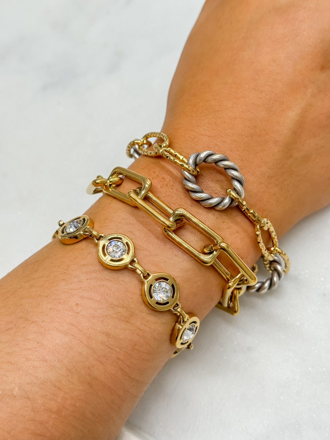 Darbi Chunky Square Link Bracelet