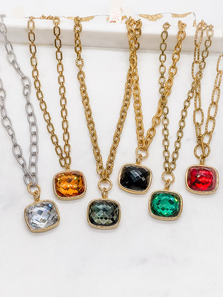 Elegant Smoky Gem Necklace