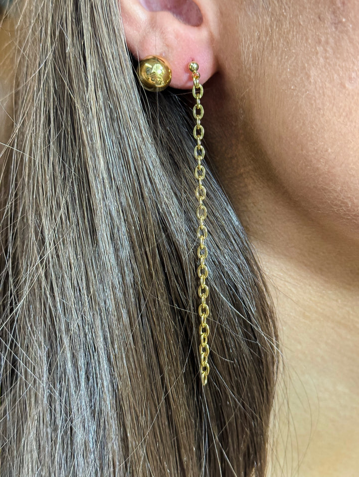 Sleek Cable Chain Duster Earrings