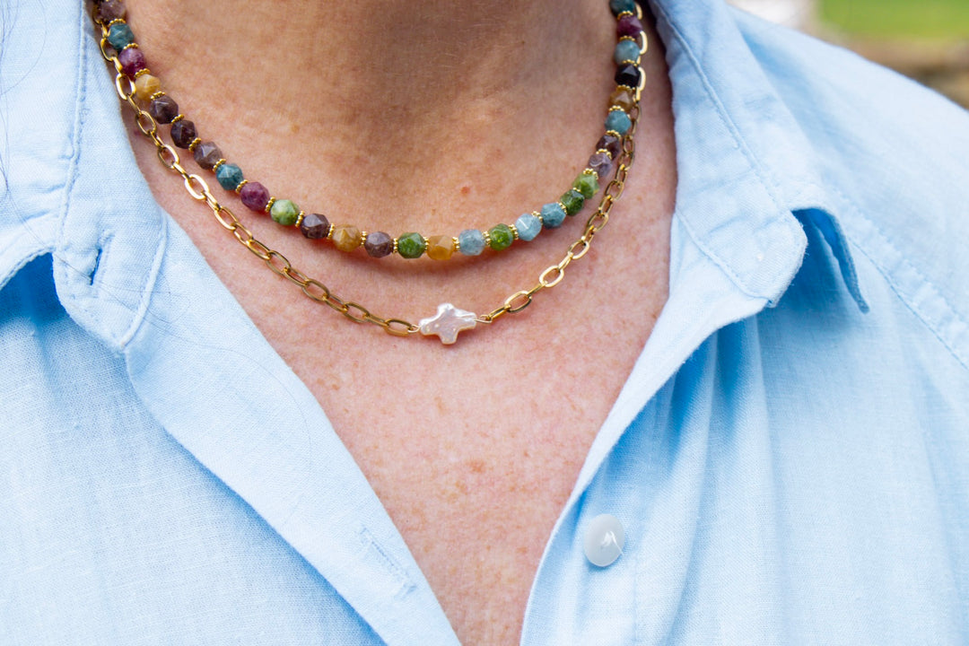 Pearl Cove Cross Necklace