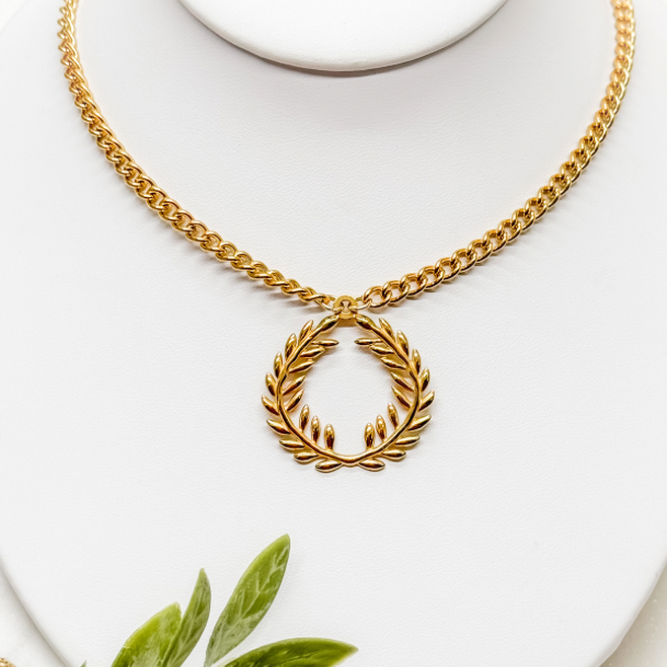 Laurel Necklace in Gold-Plated Steel
