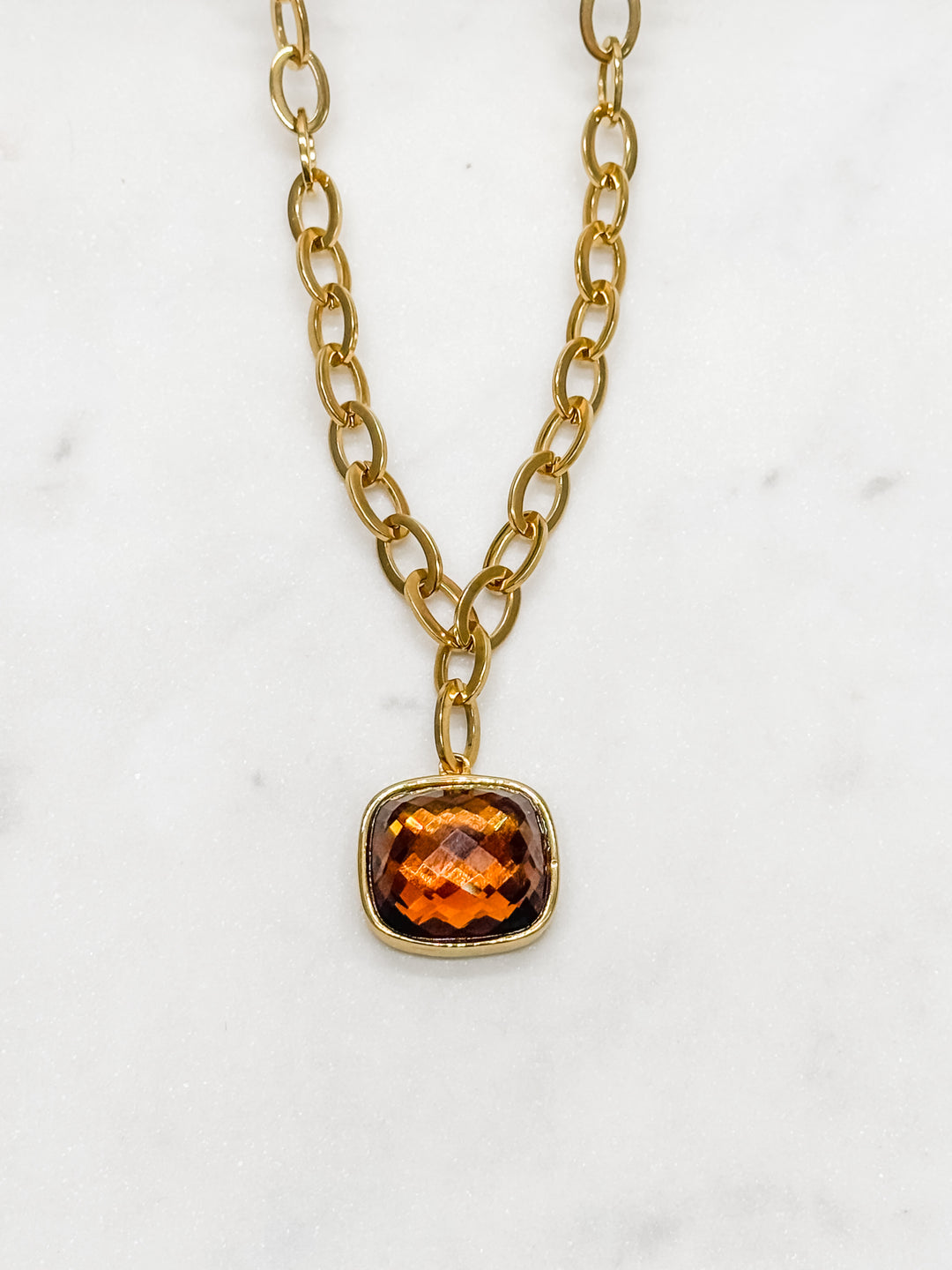 Elegant Topaz Gem Necklace