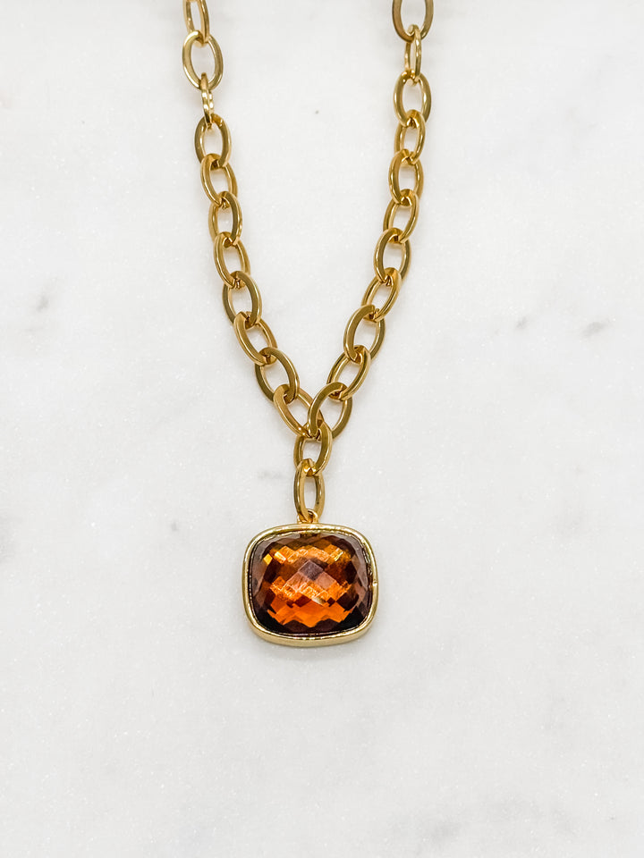 Elegant Topaz Gem Necklace