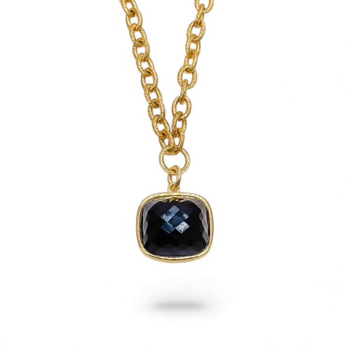 Elegant Black Gem Necklace