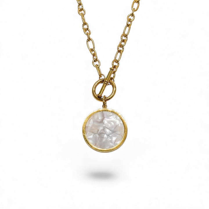 Lucia Medallion Toggle Necklace