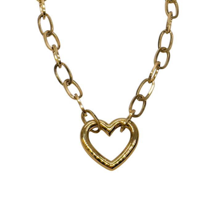 Riley Chunky Open Heart Necklace