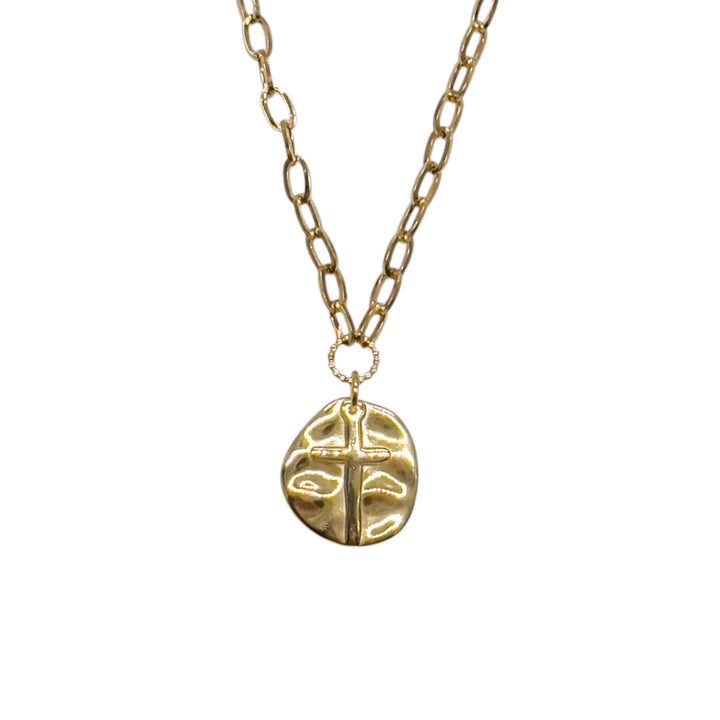 Corrie Cross Coin Necklace