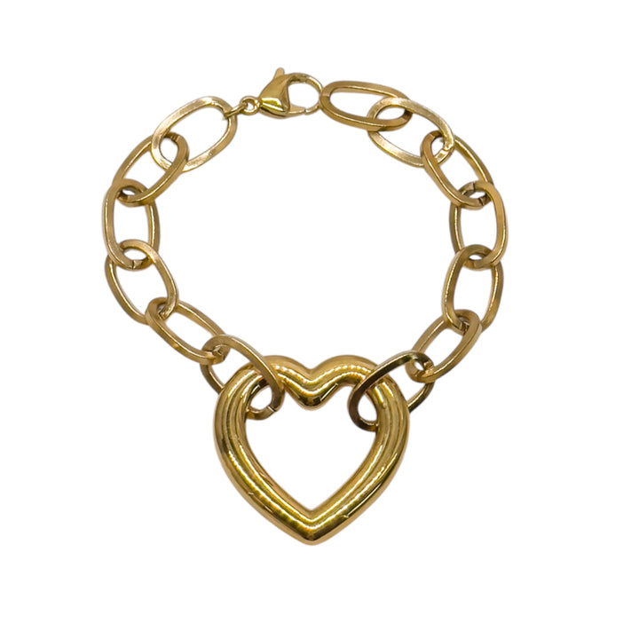 Riley Chunky Open Heart Bracelet