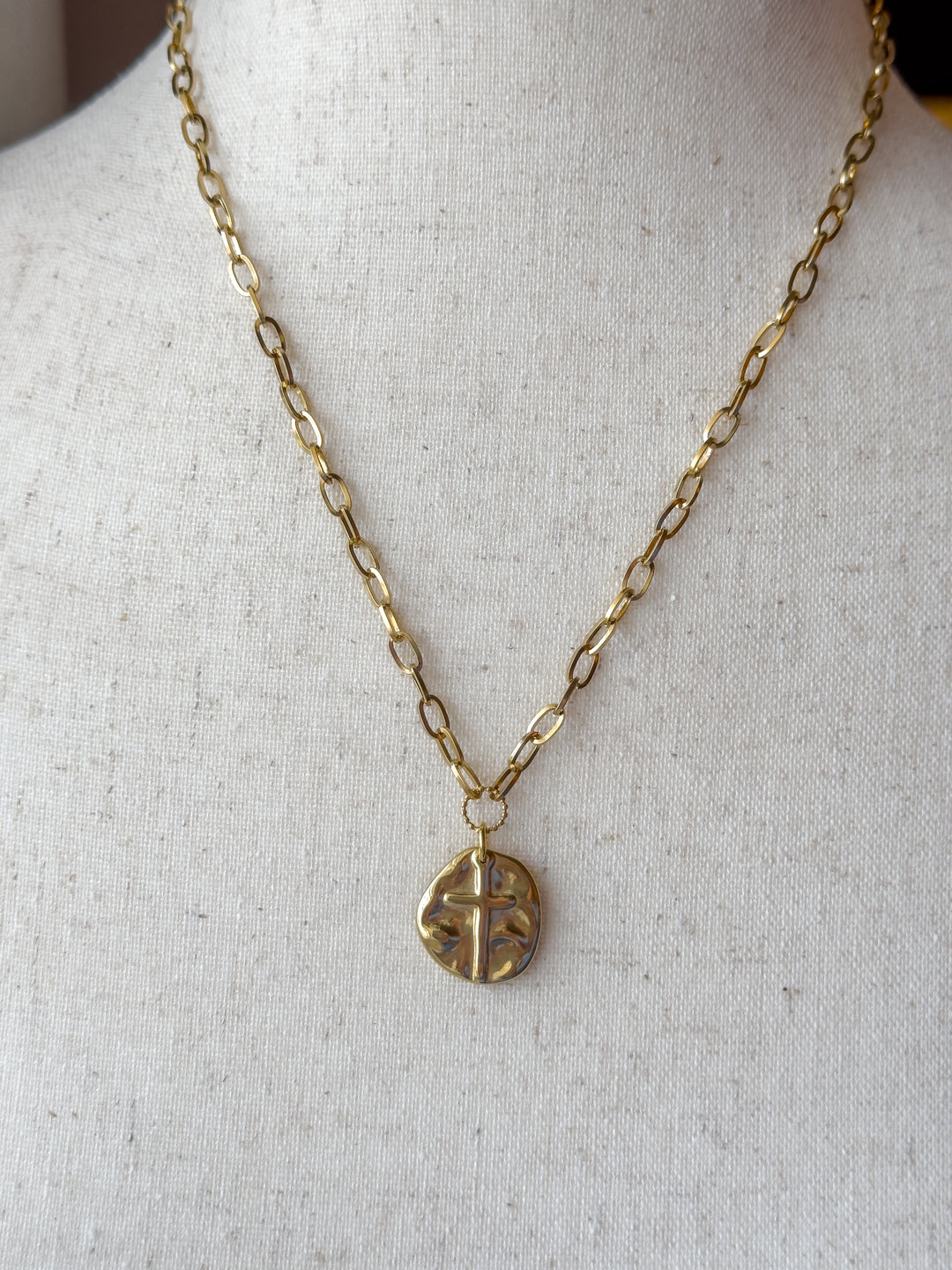 Corrie Cross Coin Necklace