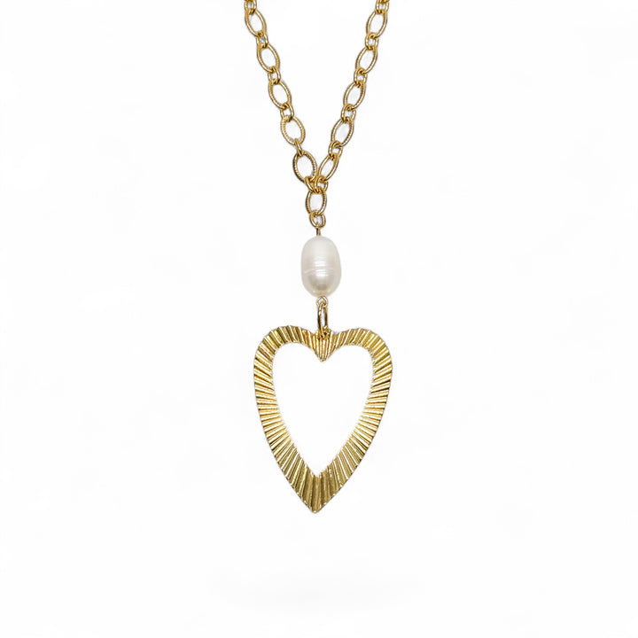 Evermore Heart and Pearl Necklace
