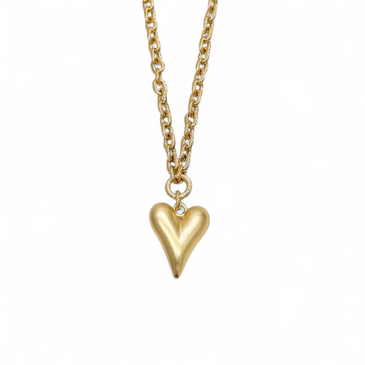 True Love Matte Heart Necklace