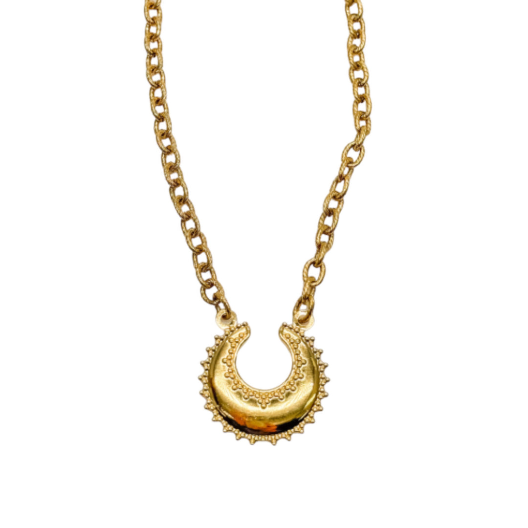 Boho Crescent in 18k Gold-Plated Stainless Steel