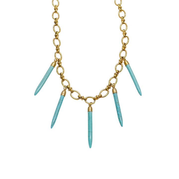 Seaside Turquoise Spike Necklace