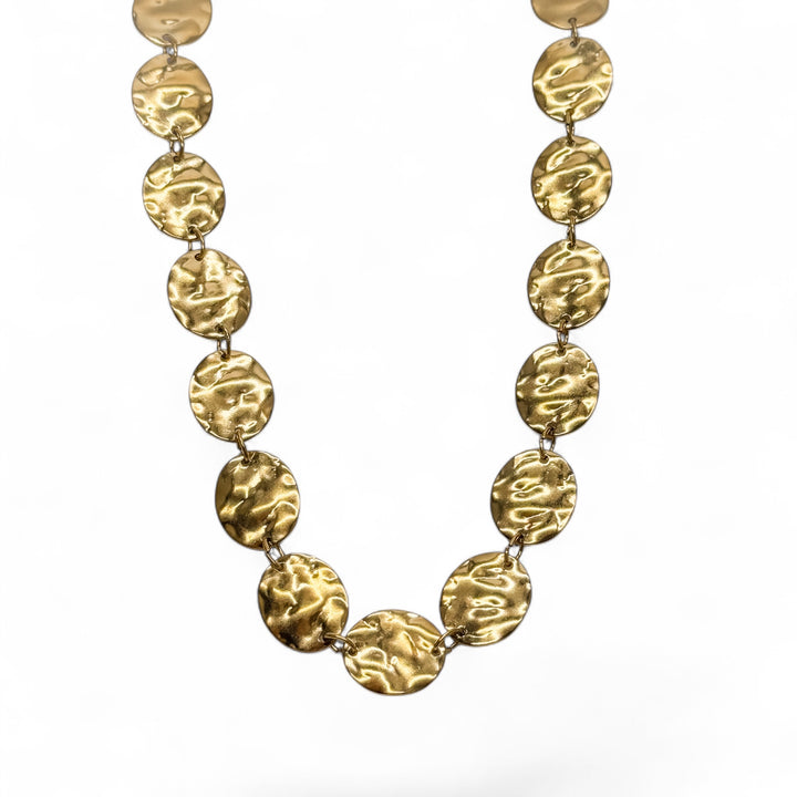Lexi Hammered Disk Necklace