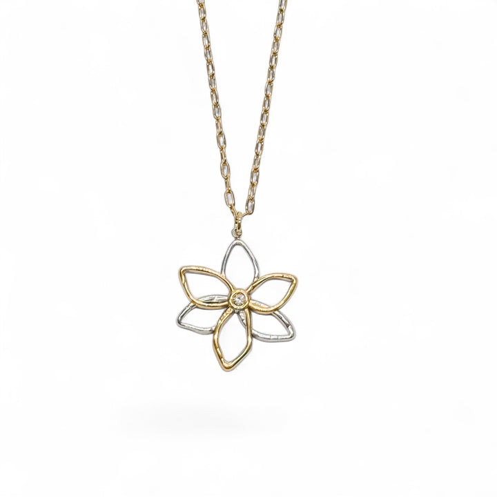 Lizzie Mixed Metal Petals Necklace