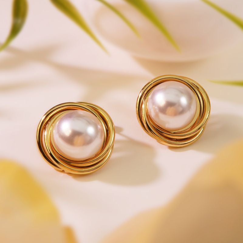 Mamie Pearl Knot Earrings