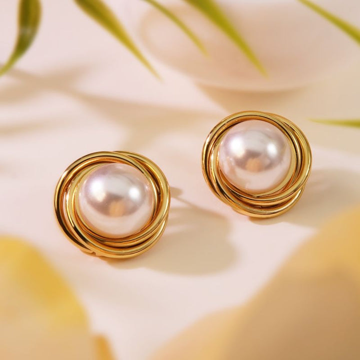 Mamie Pearl Knot Earrings